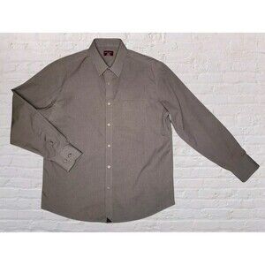 Vtg UNTUCKit Marcasin Shirt Mens LG Gray Long Sleeve Button Down Wrinkle Free